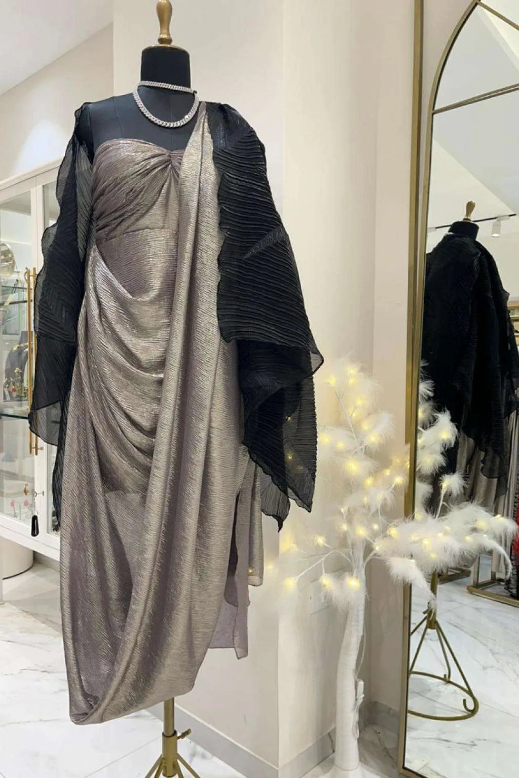 Echo Silver Concept Sari Dress