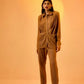 Echo Woolen Cocoa Top + Pant Set