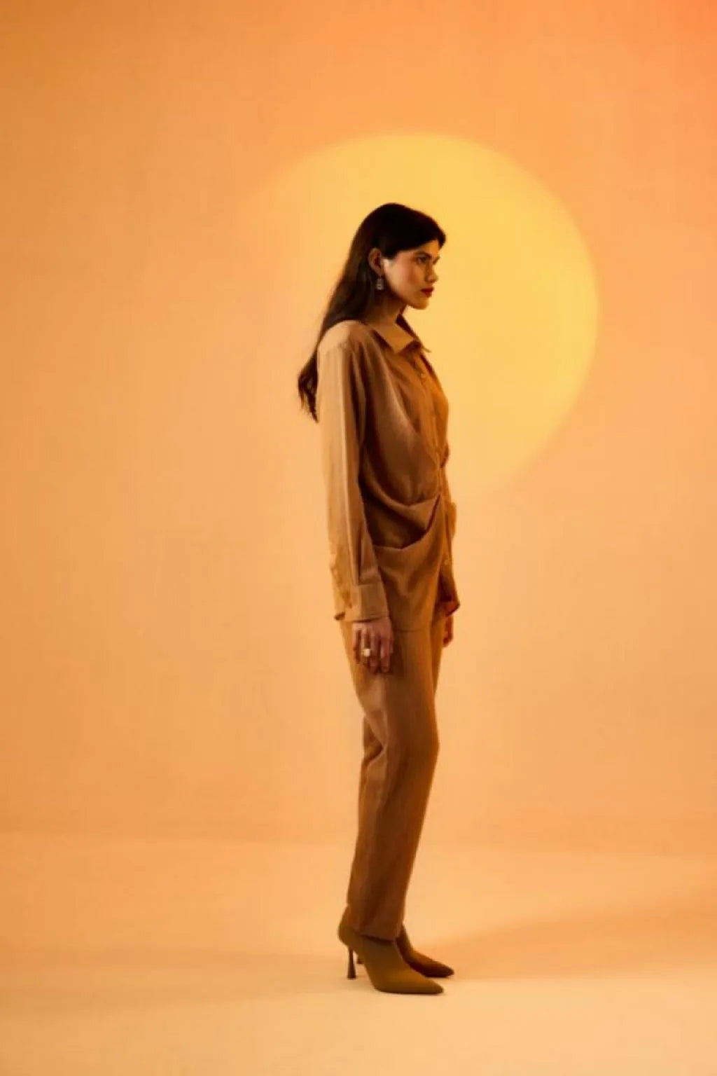 Echo Woolen Cocoa Top + Pant Set