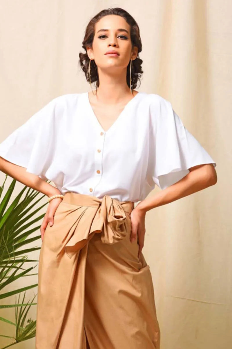 Flared sleeve top