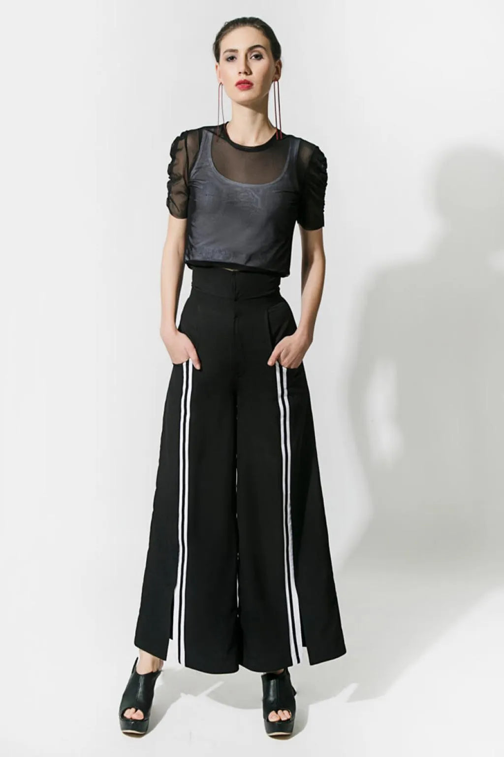 Pant With White Stripes