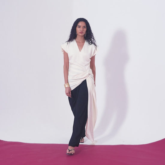 Echo Ivory Drape Top