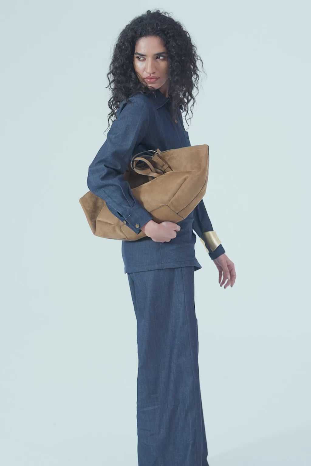 Echo Draped Denim Set