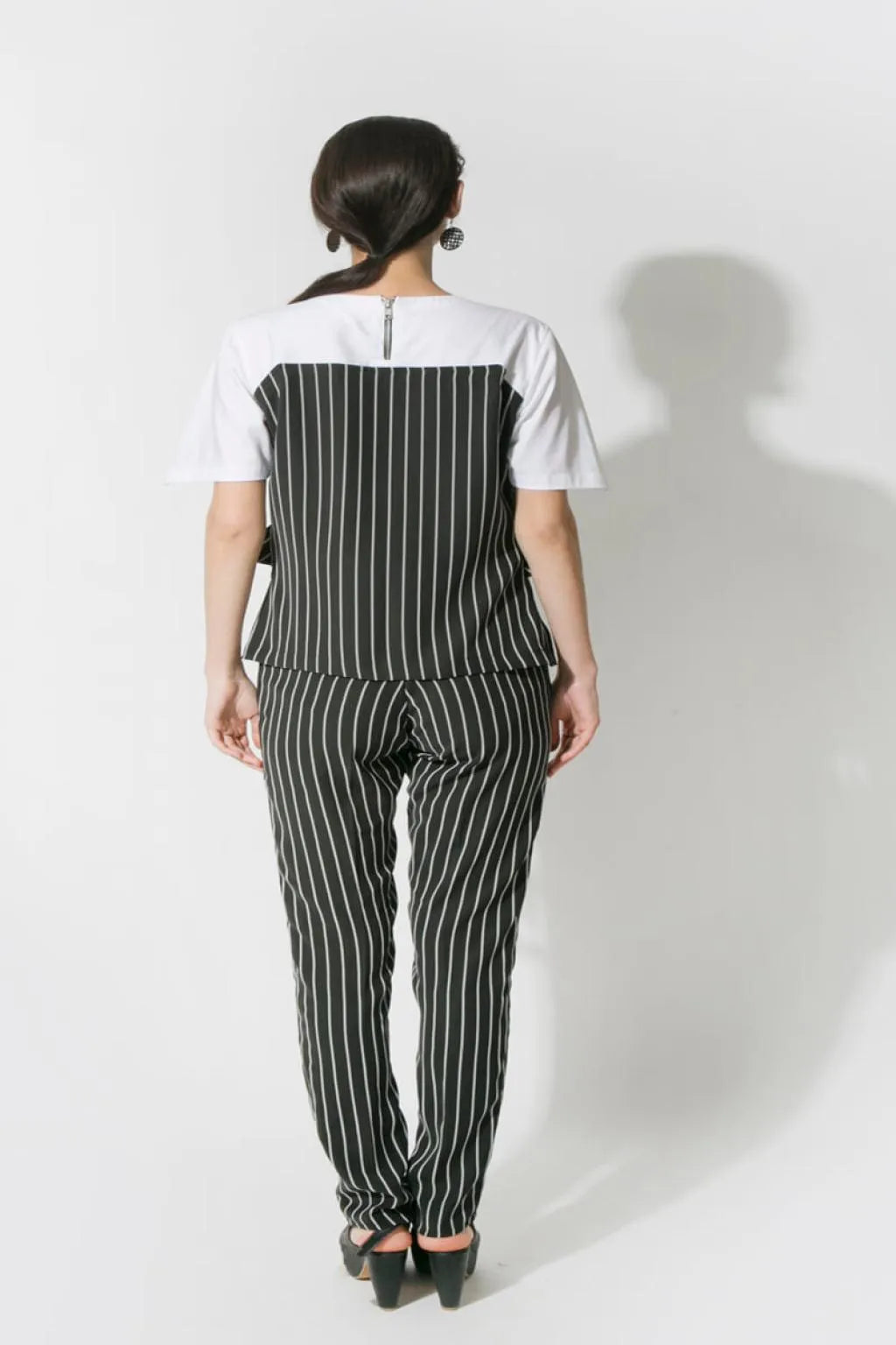 Stripe Blazer Style Top