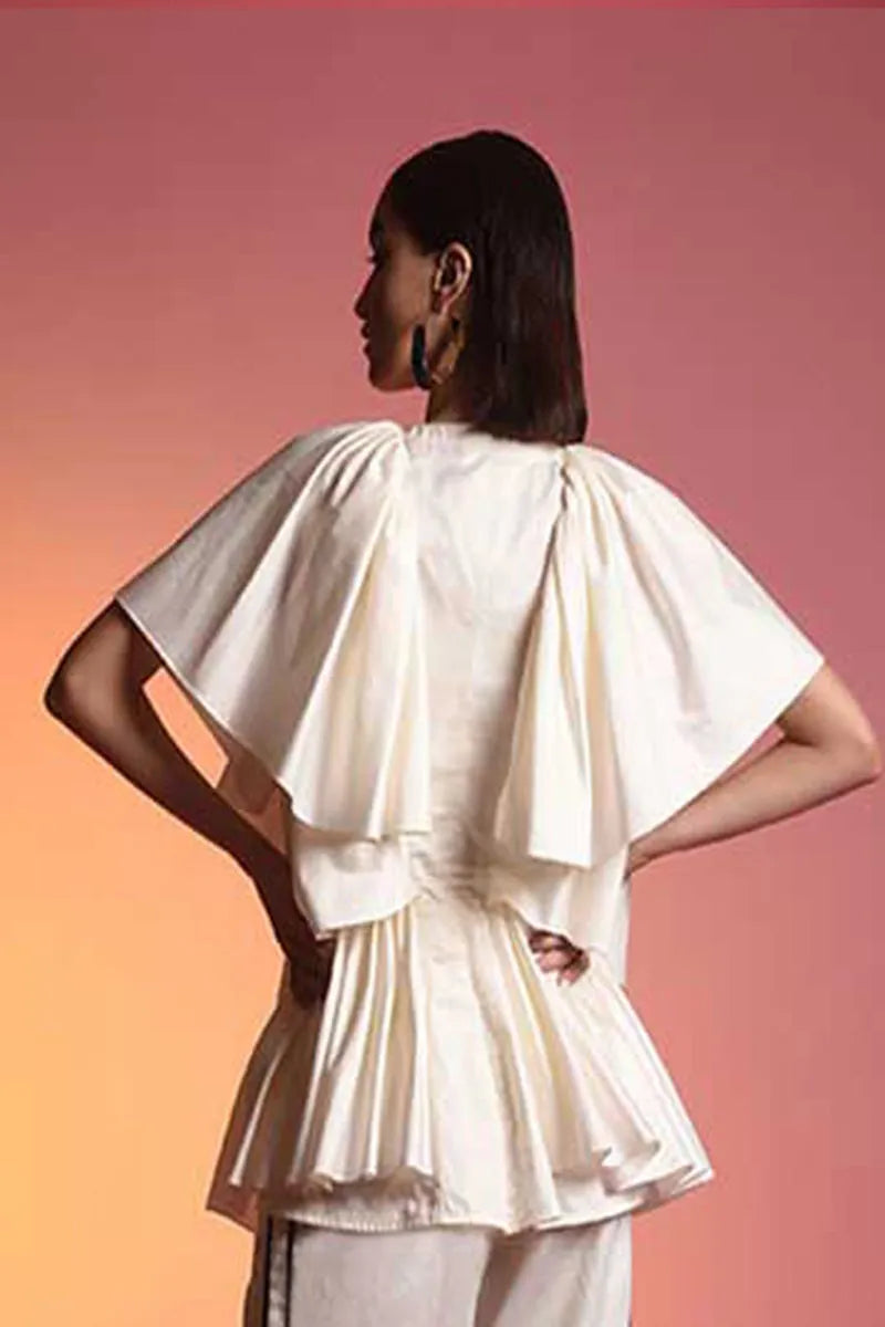 White Cotton Ruffle Set